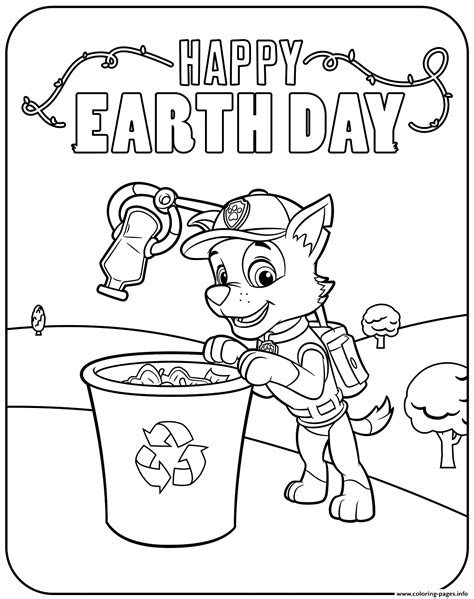 happy earth day coloring page printable