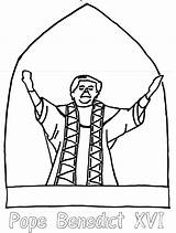 Pope Coloring Getcolorings Xvi Benedict Color Pages sketch template