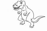 Dinosaur Coloring Pages Printable Kids Rex sketch template