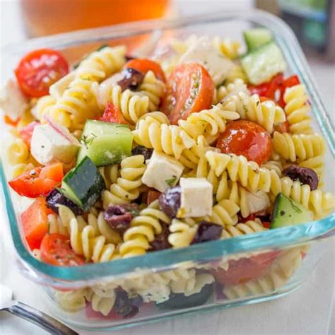 Easy Greek Pasta Salad {so Easy And Yum} Dinner Then