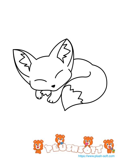 printable coloring page  cute fox   toddler  color
