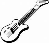 Guitar Printable Coloring Pages Electric Guitars Instruments Color Music Kids Musical sketch template