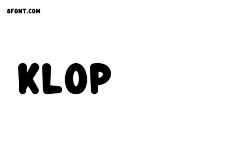 klop graphic design fonts