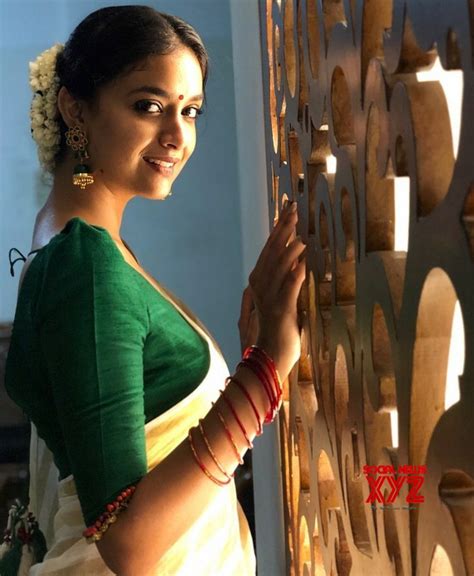 Actress Keerthy Suresh Traditional Saree Stills For Onam Social News Xyz