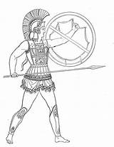 Ancient Greece Greek Thermopylae Soldier Drawing Battle Mercenaries Man Spartans Persians History Men Bloodless Victory Getdrawings Sparta King Hoplite Leonidas sketch template