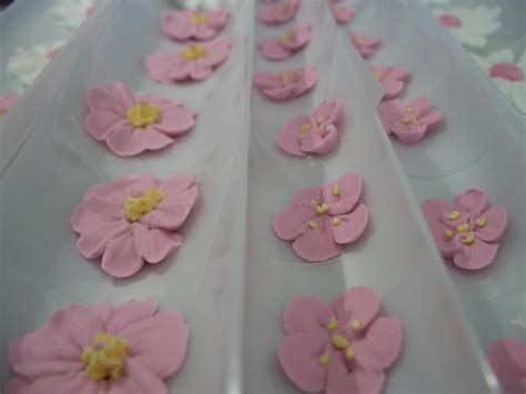 design bake share  practice  royal icing flowers