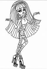 Monster High Coloring Pages Cleo Nile Printable Bestappsforkids Kids sketch template