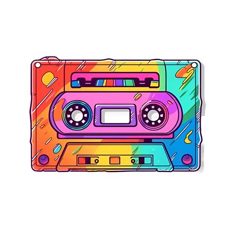retrowave cassette tape  clipart  png