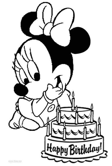 baby minnie mouse coloring pages happy birthday coloring pages baby