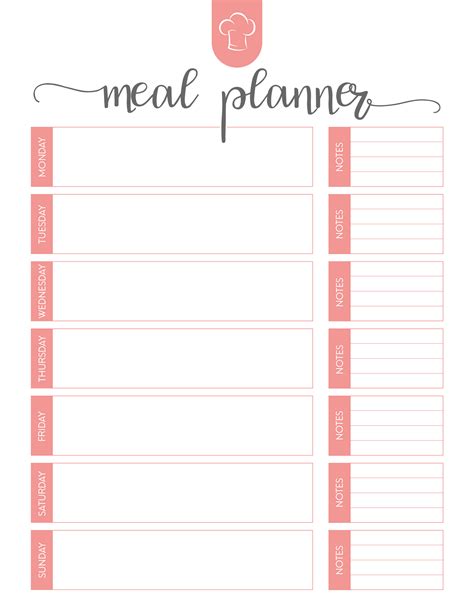 Free Printable Meal Planner Set The Cottage Market