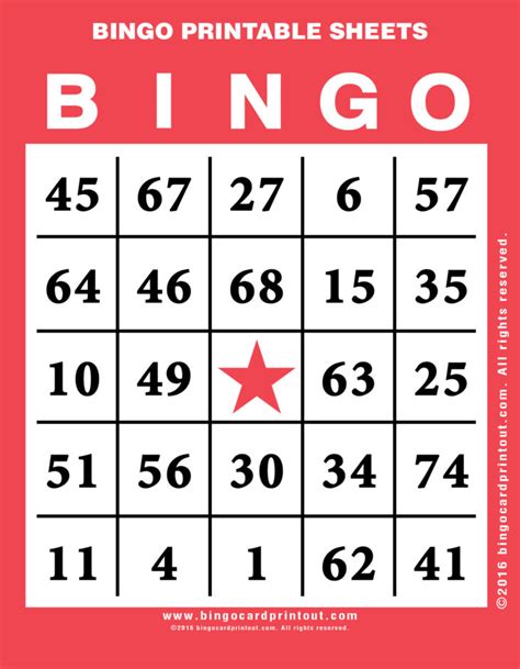 bingo printable sheets bingocardprintoutcom