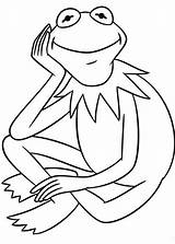 Kermit Frog Coloring Pages Sitting Print Drawing Muppets Kids Printable Color Colouring Popular Procoloring Getdrawings Choose Board Coloringhome sketch template