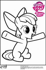 Apple Bloom Coloring Pages Mlp Pony Little Teamcolors Hair sketch template
