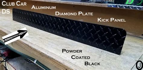 club car ds golf cart black powder coated aluminum diamond plate kick panel  picclick