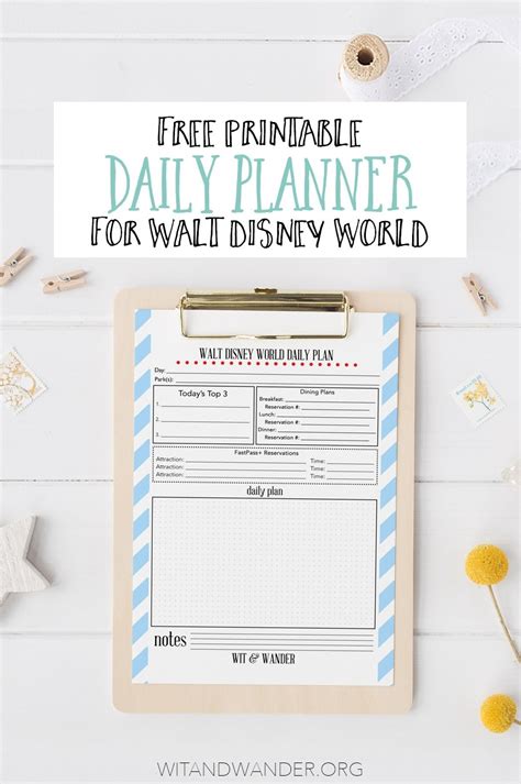disney world itinerary template  calendar template printable