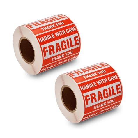 Buy Sjpack 1000 Fragile Stickers 2 Rolls 2 X 3 Fragile Handle