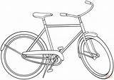 Bicycle Coloring Bike Outline Pages City Mountain Printable Bicycles Clipart Supercoloring Drawing sketch template