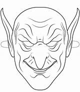 Goblin Coloring Mask Halloween Pages Green Printable Outline Masks Drawing Color Sheet Print Onlinecoloringpages Categories sketch template