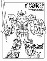 Megazord Rangers Morphin Drawittoo Colouring Getdrawings Paintingvalley sketch template