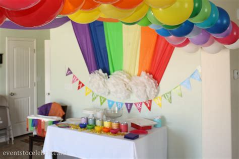rainbow themed birthday party   celebrate