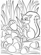 Eekhoorn Eikels Kleurplaten Leukekleurplaten Acorns Eikel Acorn Surprised Stands Kleur Eekhoorns Squirrels sketch template