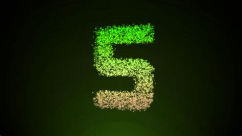 green number countdown animation  stock footage video  royalty