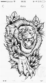 Lion Tatuajes Tatuaje Leon Tatuagem Neotradicional Lobo Tatuagens School Bocetos Guardado sketch template