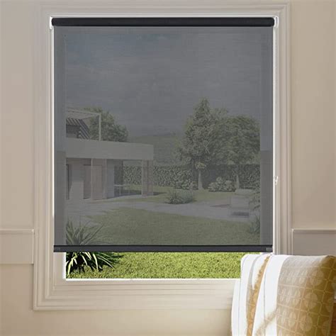 buy persilux solar blinds  windows shades uv protection window blinds      black