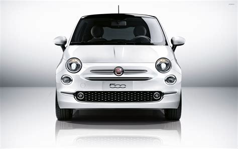 white fiat  front view wallpaper car wallpapers