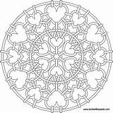 Mandala Coloring Christmas Heart Pages Donteatthepaste Patterns sketch template