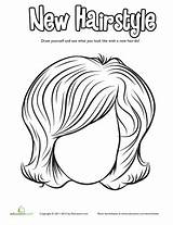 Coloring Hair Pages Hairstyle Color Education Getcolorings Worksheet Printable Getdrawings sketch template