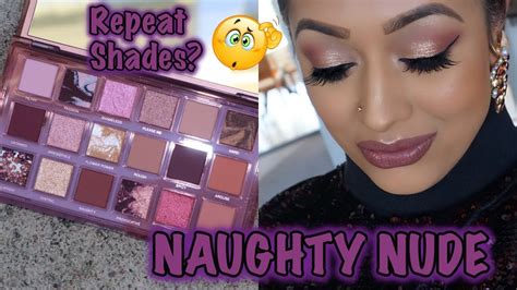 review new huda beauty naughty nude eyeshadow palette