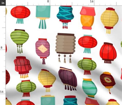 chinese lantern seamless pattern spoonflower