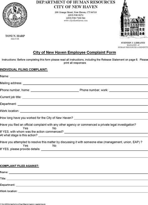 23 hr complaint forms free download