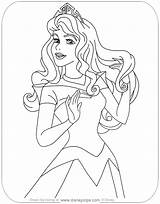 Coloring Aurora Disneyclips Pages Sleeping Beauty Disney Princess Briar Rose Printable Playing Hair Her sketch template