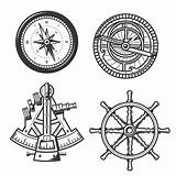Sextant Astrolabio Compas Compass Sekstant Marien Extenso Helm Vecteurs Ster Nawigacji Kompas Statku Morskiej Navire Barre sketch template