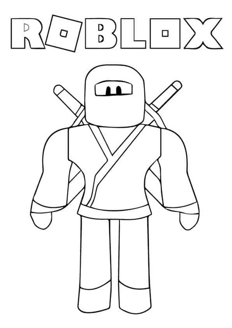 roblox ninja coloring page  printable coloring pages  kids