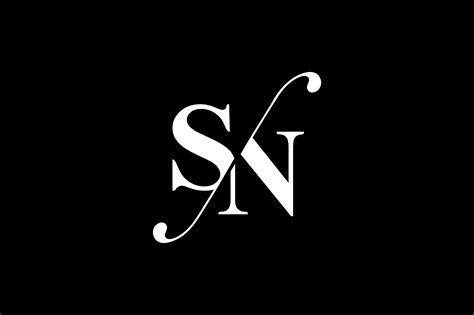 sn monogram logo design  vectorseller thehungryjpegcom