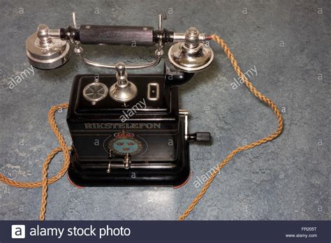 vintage mid century schwedische gemacht tisch telefon mit dual griff