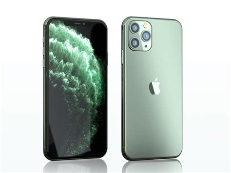 3d Model Iphone 11 Pro Max Midnight Green Cgtrader