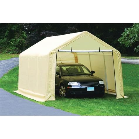 coverpro  ft   ft portable shed garage  car shelter aceww