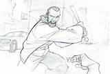 Niko Deviantart Gta Bellic Fan Patrickbrown Mess Don Drawing Sketches Update Cool Artist Lineart Sketch Cartoon Characters Character Line Deviant sketch template