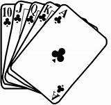 Cards Clipart Deck Playing sketch template