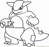 Kangaskhan Coloringpages101 sketch template