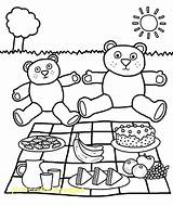 Picnic Teddy Coloring Bears Pages Bear Food Family Drawing Printable Color Blanket Netart Table Colouring Kids Print Preschool Getcolorings Dora sketch template
