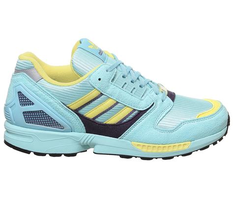 adidas zx  trainers clear aqua light aqua shock yellow sneaker herren