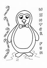 Coloring Kids Penguin Toby sketch template