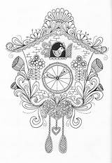 Coloring Pages Adult Clock Books Grown Adults Printable Print Colouring Mandala Color Cuckoo Sheets Ups Book Mandalas Clocks Scandinavian Ak0 sketch template