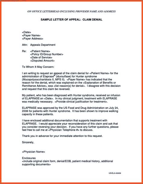 sample letter  appeal  reconsideration sample templates sample