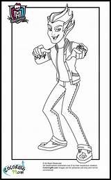 Monster High Coloring Pages Boys Heath Burns Ministerofbeans sketch template